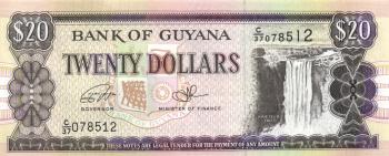 Guyana P.030f- 20 Dollars UNC