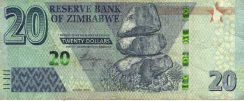Zimbabwe P.104 - 20 Dollars 2020 F