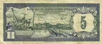 Niederländische Antillen P.08b - 5 Gulden 1.6.1972 F