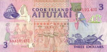 Cookinseln P.007a - 3 Dollars VF