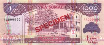 Somaliland P.020 Specimen - 1000 Shillings 2011 UNC