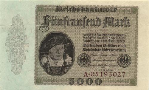 Ro.086 - 5000 Mark 15.3.1923 VF