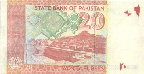 Pakistan P.055p - 20 Rupees 2022 UNC