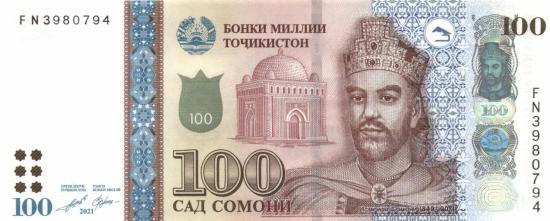 Tadschikistan P.028 - 100 Somoni 2021 UNC