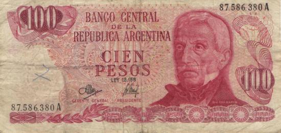 Argentinien P.291-3  - 100 Pesos VG