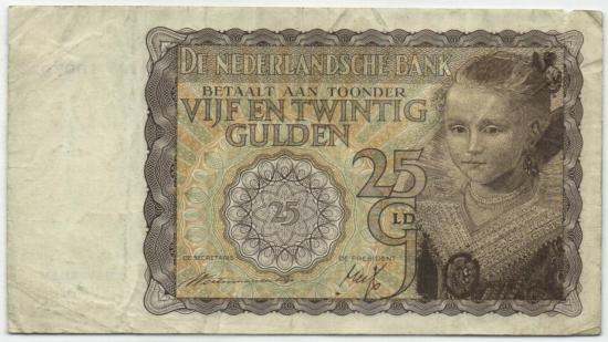 Niederlande P.057 Replacement - 25 Gulden 20.5.1940 F