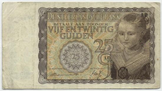 Niederlande P.057 Replacement - 25 Gulden 20.5.1940 F+
