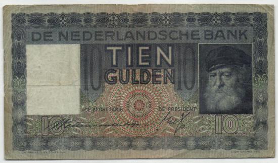 Niederlande P.049 - 10 Gulden 30.8.1938 F+
