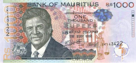 Mauritius P.063f - 1000 Rupees 2022 UNC