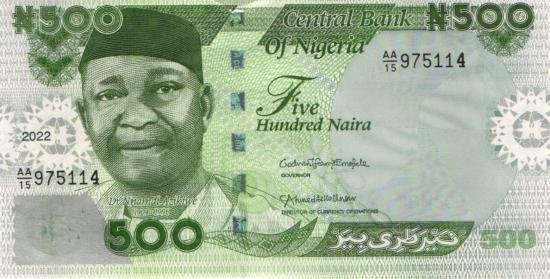 Nigeria P.048 - 500 Naira 2022 UNC