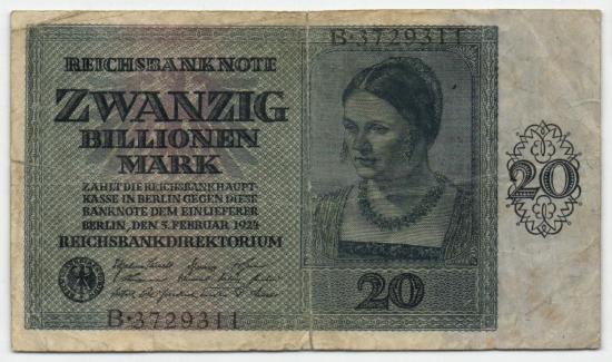 Ro.135 - 20 Billionen Mark 5.2.1924 VG