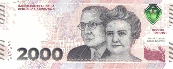 Argentinien P.368 Serie B - 2000 Pesos (2023) UNC