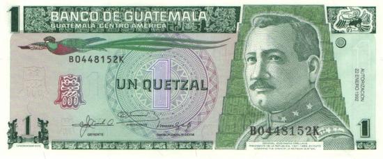 Guatemala P.073c - 1 Quetzal 22.1.1992 UNC