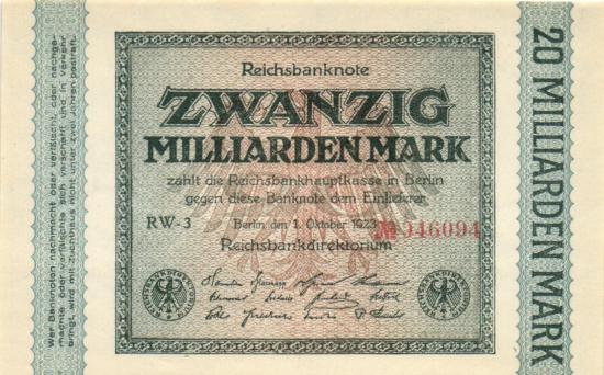 Ro.115b FZ: RW  - 20 Milliarden Mark 1.10.1923 UNC