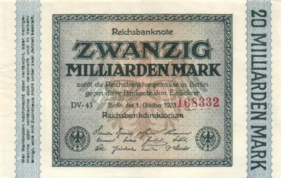 Ro.115b FZ: DV  - 20 Milliarden Mark 1.10.1923 AU