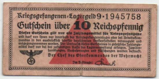 Ro.516 - Kriegsgefangenenlager 10 Reichspfennig F+