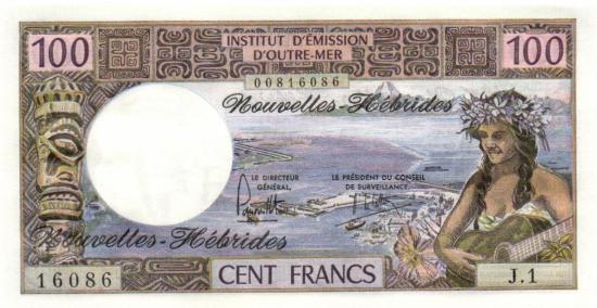 Neue Hebriden P.018c - 100 Francs UNC