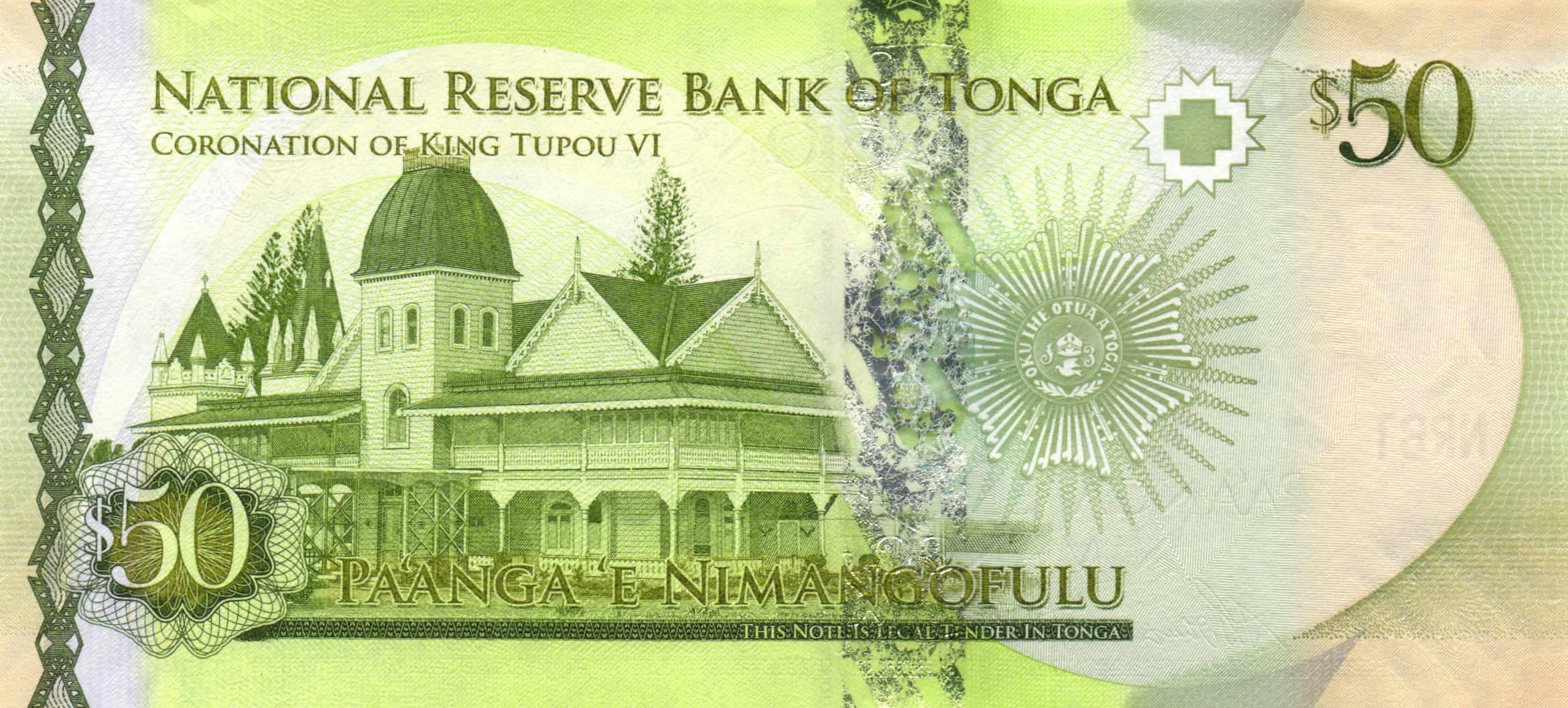 Weltbanknote Tonga P.048 50 Pa´anga UNC